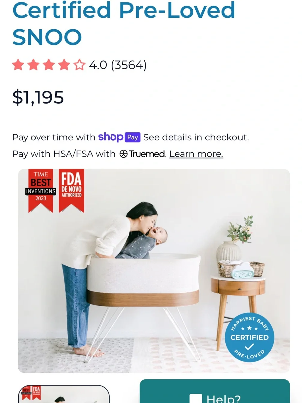 Snoo Bassinet by Happiest Baby